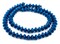 The Bead Chest Azul Blue Bicone Natural Wood Beads (10x15mm): Organic Eco-Friendly Wooden Bead Strand for DIY Jewelry, Crafts, Necklace and Bracelet Making